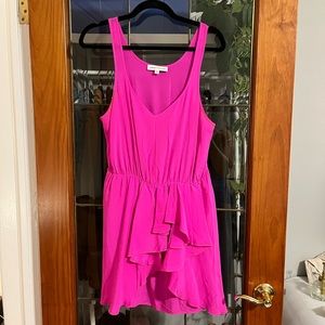Amanda Uprichard pink silk mini dress in L
